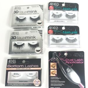 Ardell Lash Bundle NEW 14 Pairs Faux Mink 854 + Natural 105 + Bottom Lashes